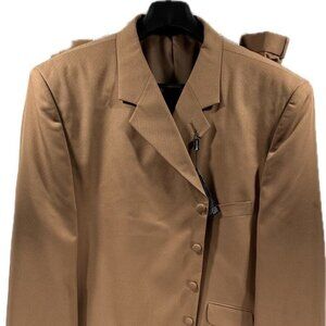 Paitano Men's Suit 2 Piece Brick Single Breasted Pleated Front Pants Size 54L